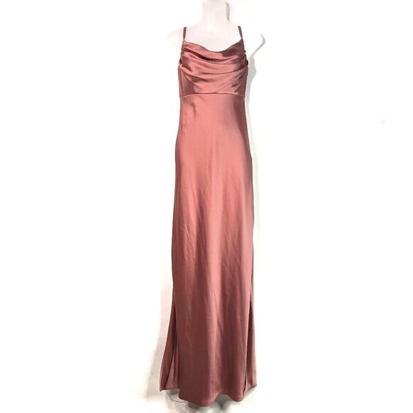 Revelry Desert Rose Skye Satin Maxi Dress - Picture 10 of 11